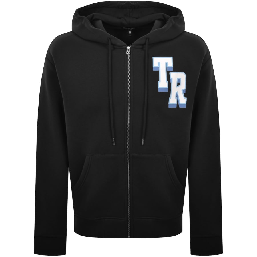 True Religion Buddha Face Zip Hoodie Black | Mainline Menswear us
